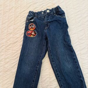 Zara Kids Blue Denim Mickey Mouse Jeans